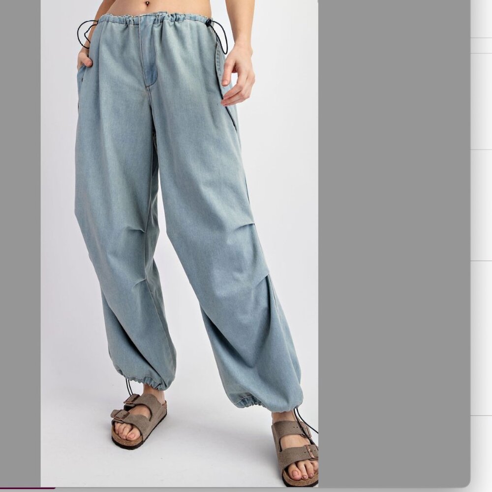 Blue Jean Dream- Parachute pants